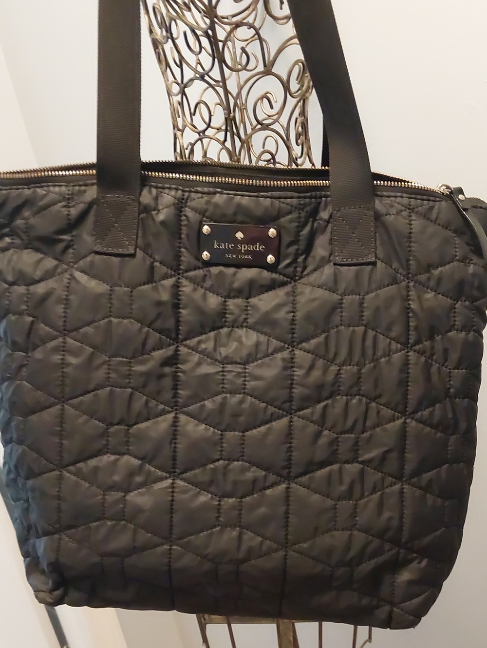 kate spade Black Quilted Tote